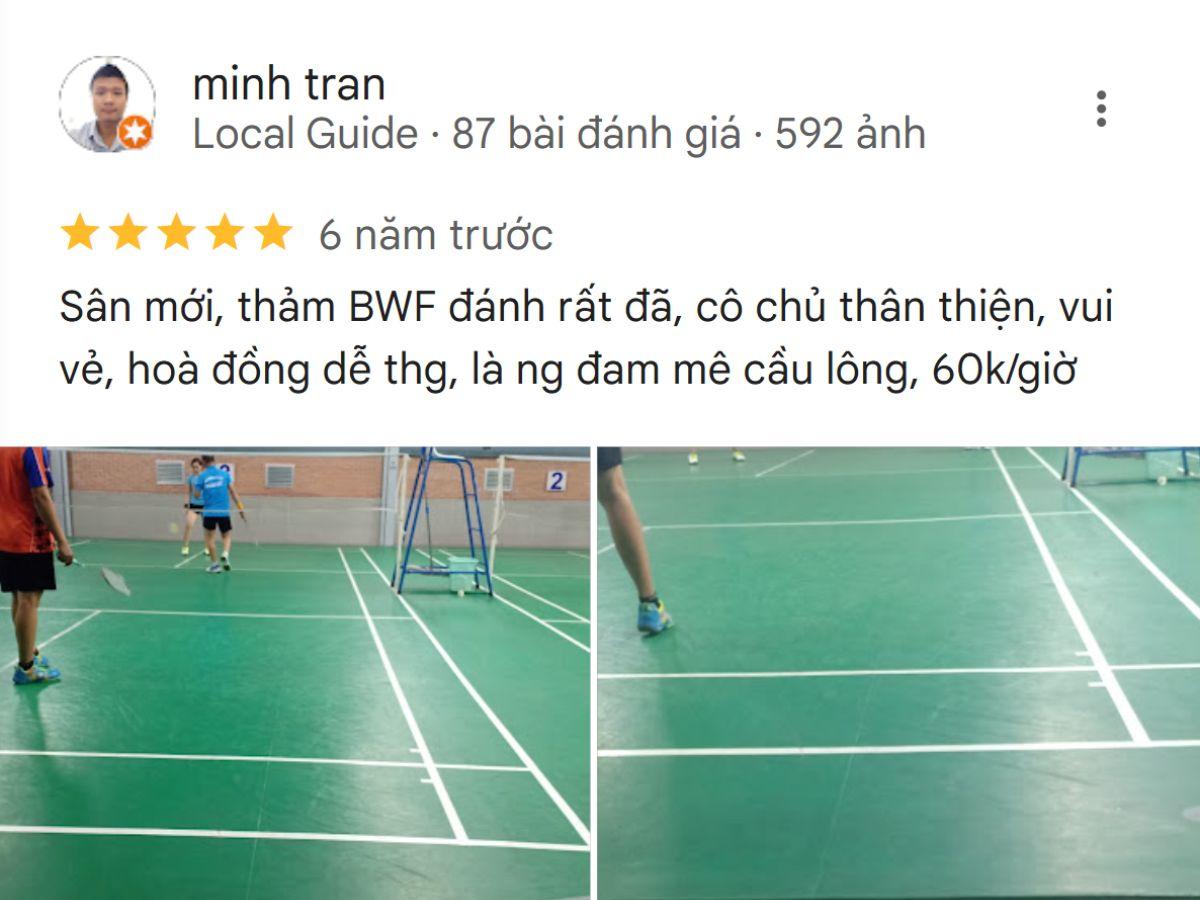 Đánh giá của người chơi về Sân cầu lông Tường Anh