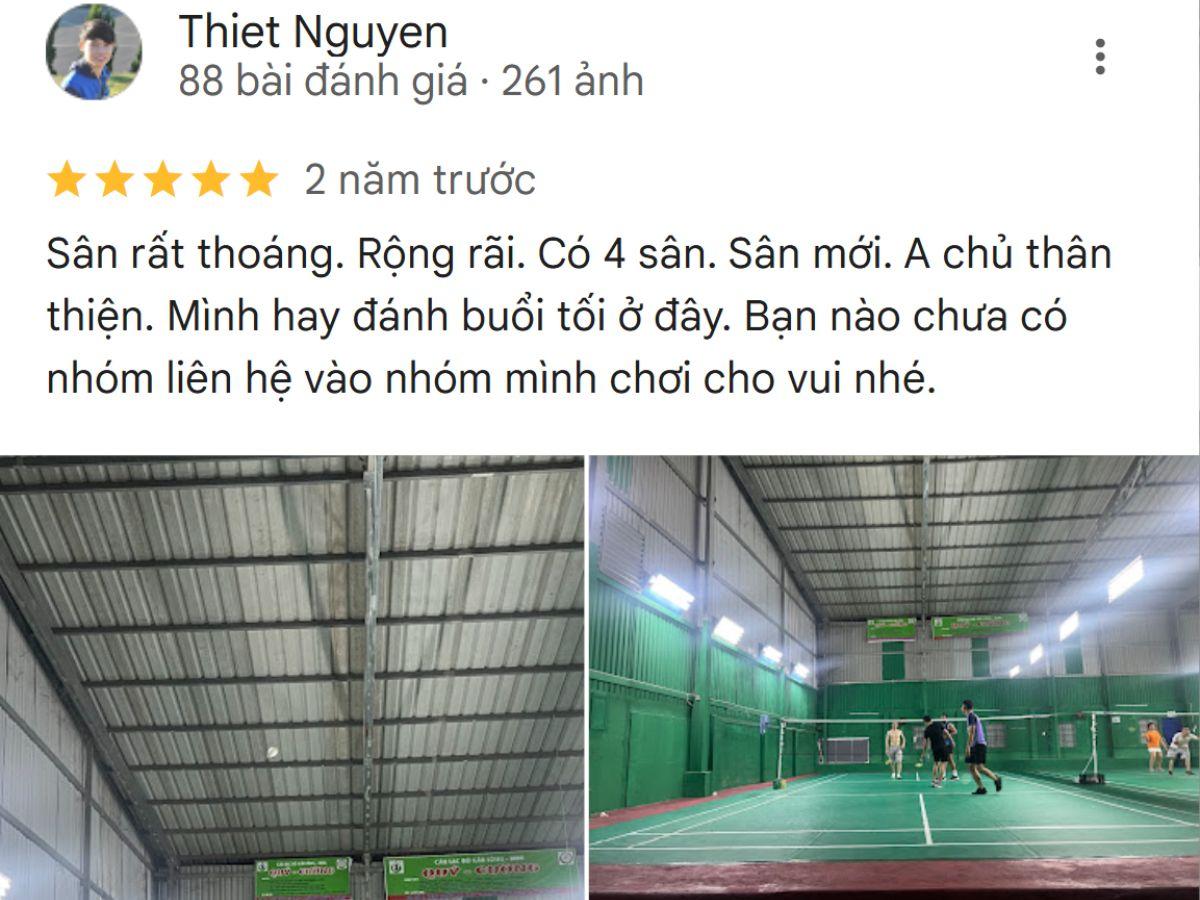 Đánh giá của người chơi về Sân cầu lông An Nhiên Sport