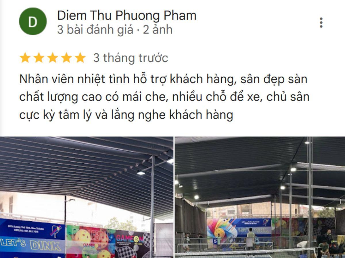Một số đánh giá của người chơi tại Sân Pickleball Game On