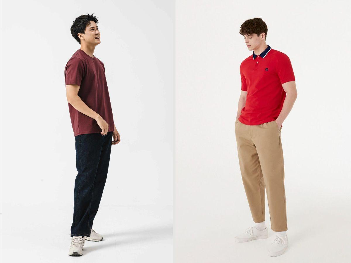 Gợi ý outfit với áo thun đỏ cho nam