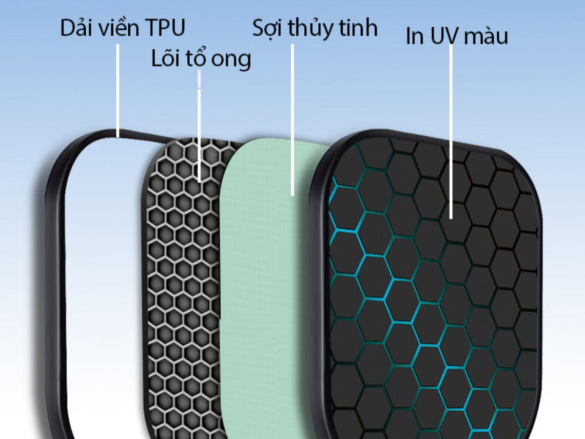 Chất liệu làm vợt pickleball