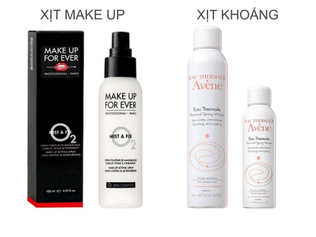 Xịt khoáng và xịt cố định có gì khác nhau?