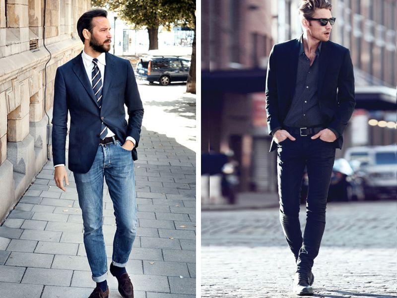 Áo sơ mi phối cùng quần jean skinny là outfit tạo nên sự cuốn hút và thanh lịch cho chàng