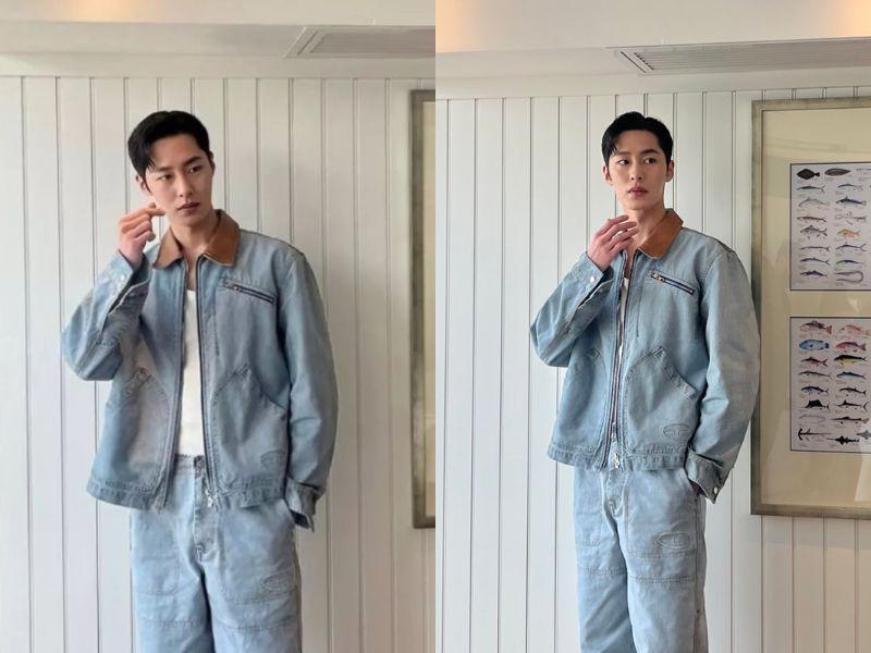 Phong cách Denim on Denim: áo sáng màu, quần tối màu