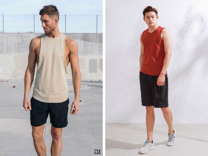 Phong cách áo tanktop cùng quần short nam