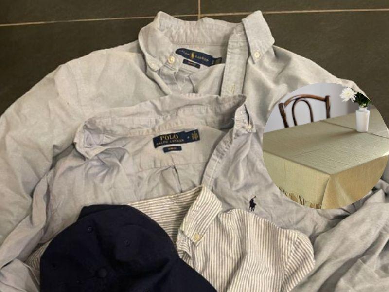 Tái chế áo sơ mi thành khăn trải bàn