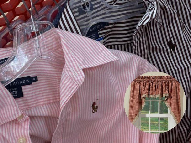 Tái chế áo sơ mi làm rèm cửa