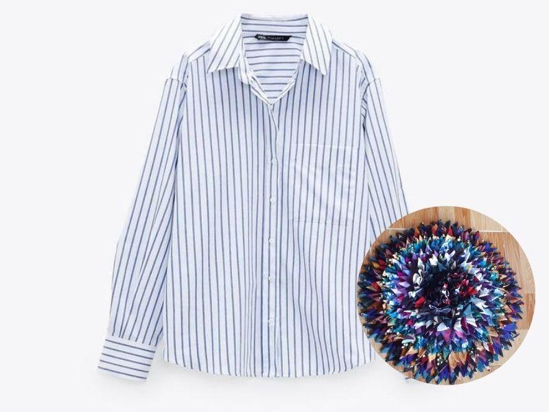 Tái chế áo sơ mi thành thảm chùi chân