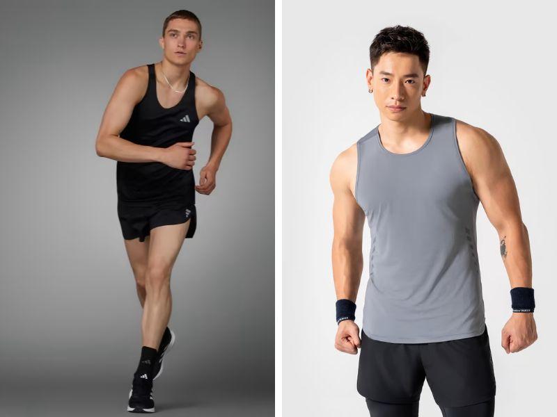 Chất liệu của áo Singlet và áo Tank Top đều có đặc tính mỏng nhẹ, ít nhăn