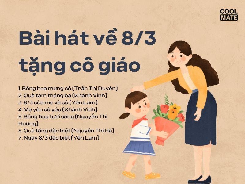 Bài hát về 8 3 tặng cô giáo