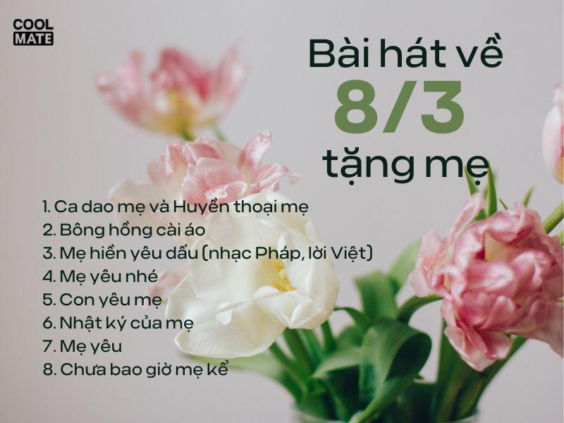 Bài hát về 8 3 tặng mẹ
