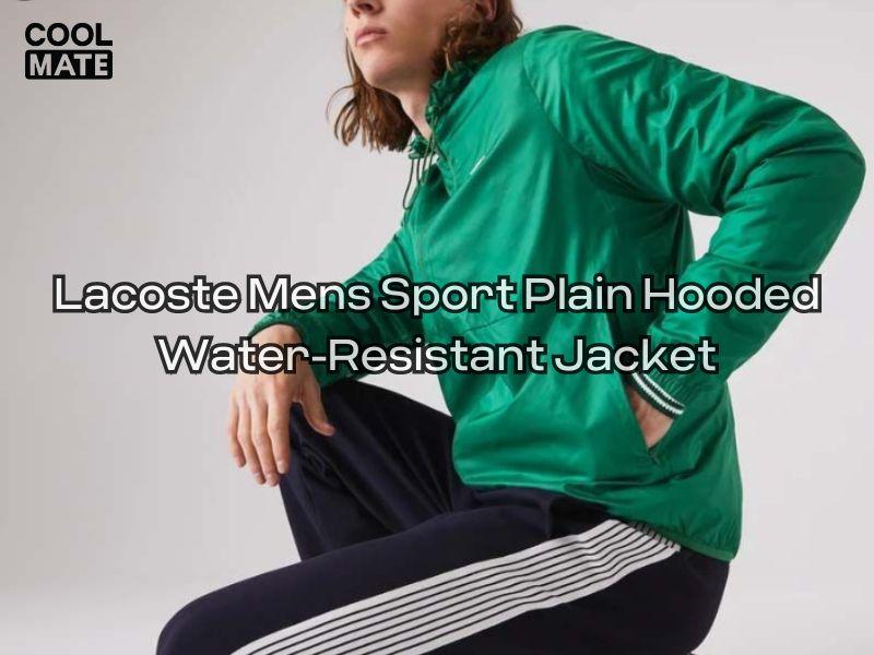 Áo khoác gió Lacoste Mens Sport Plain Hooded Water-Resistant Jacket