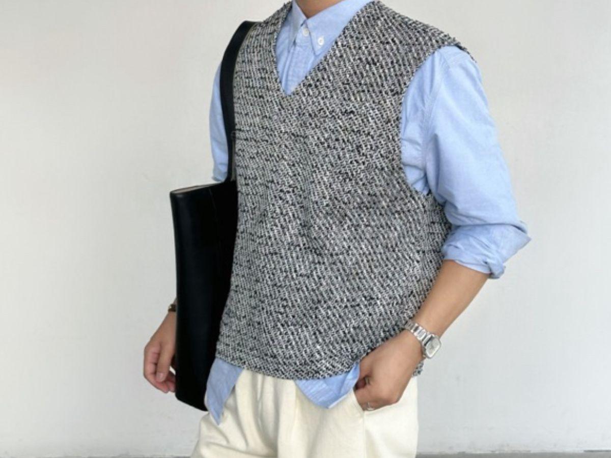 Áo gile tweed mang đến vẻ ngoài cổ điển, lịch lãm