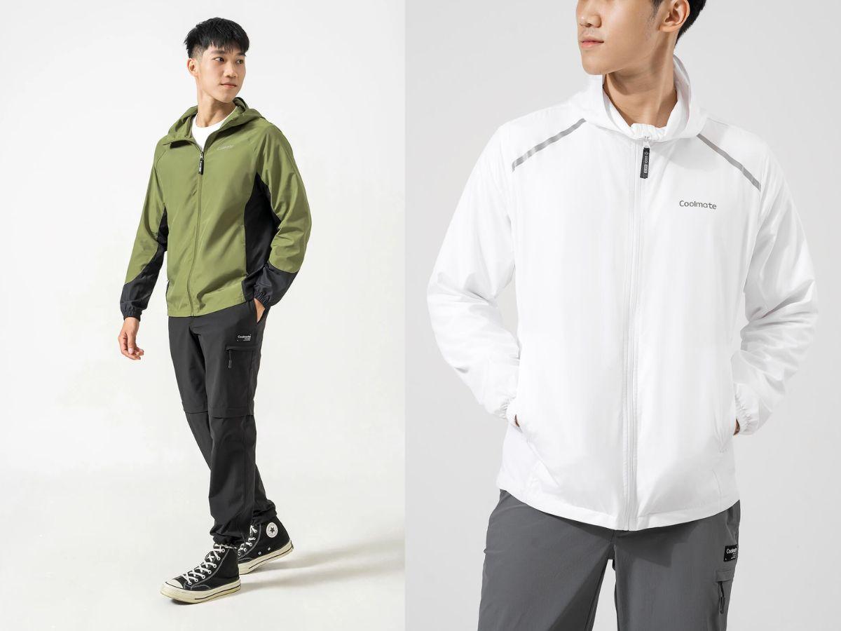 Lựa chọn mẫu áo khoác gió có mũ Coolmate làm áo khoác đôi đẹp cho các couple