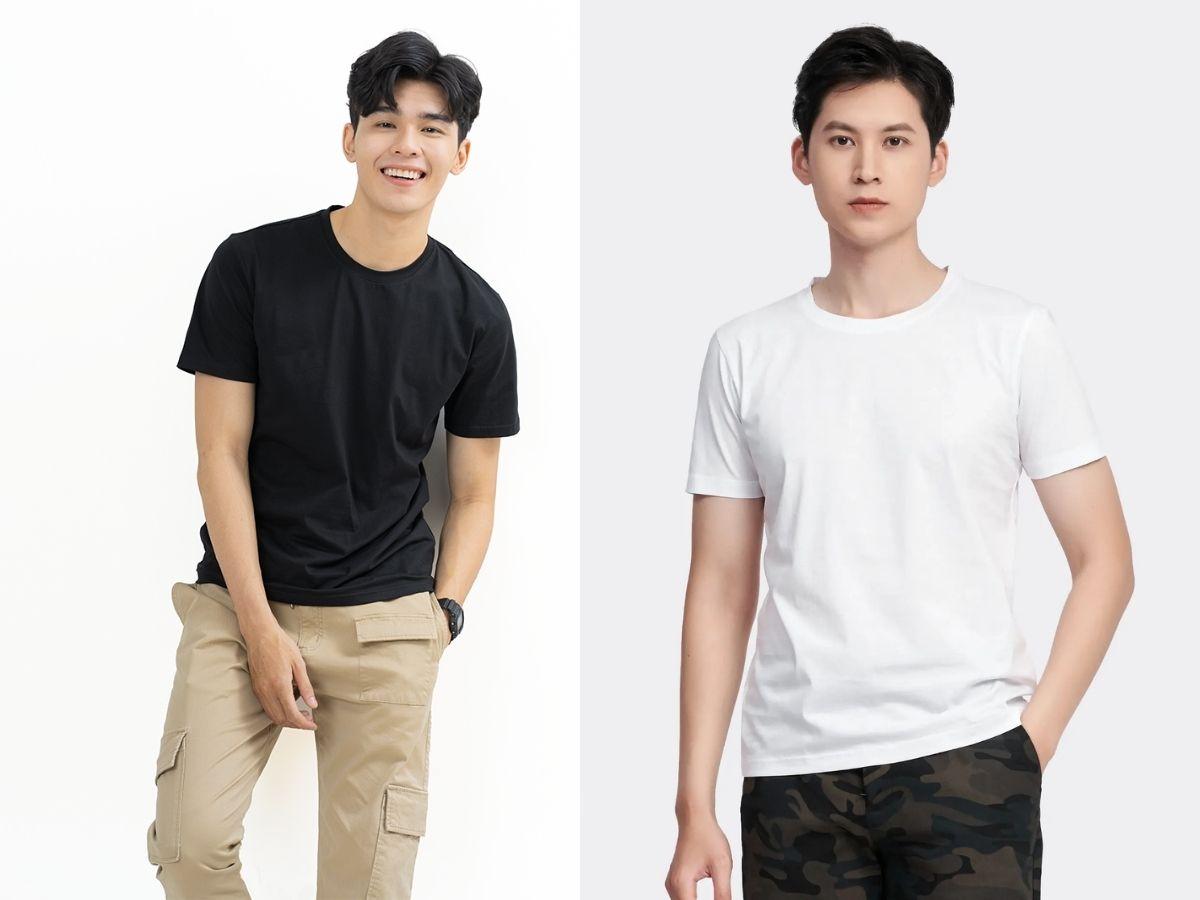 Áo thun trơn basic cổ tròn