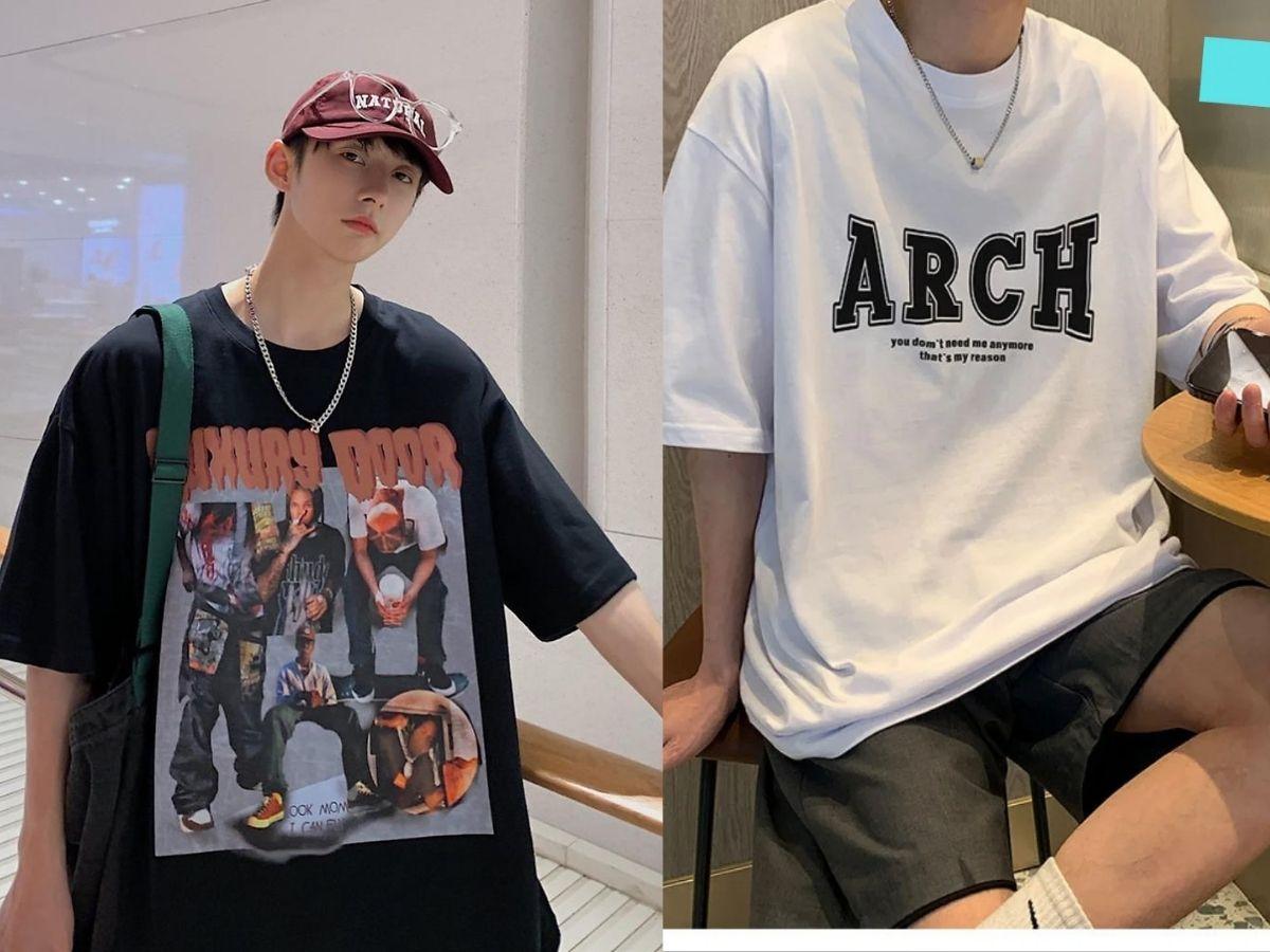 Áo thun cổ tròn form rộng oversize