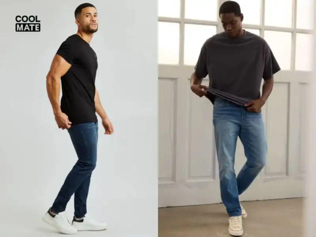 Áo phông oversize với quần Athletic Fit Jean