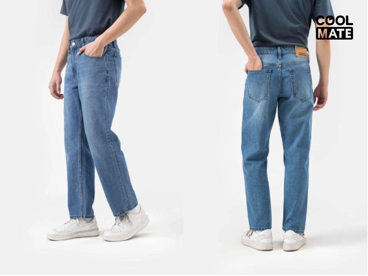 Quần Athletic Fit Jean nam thoải mái và năng động 2025