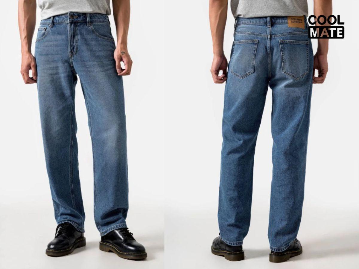 Quần Jean Ống Rộng Loose Fit nam phong cách 90s 2025