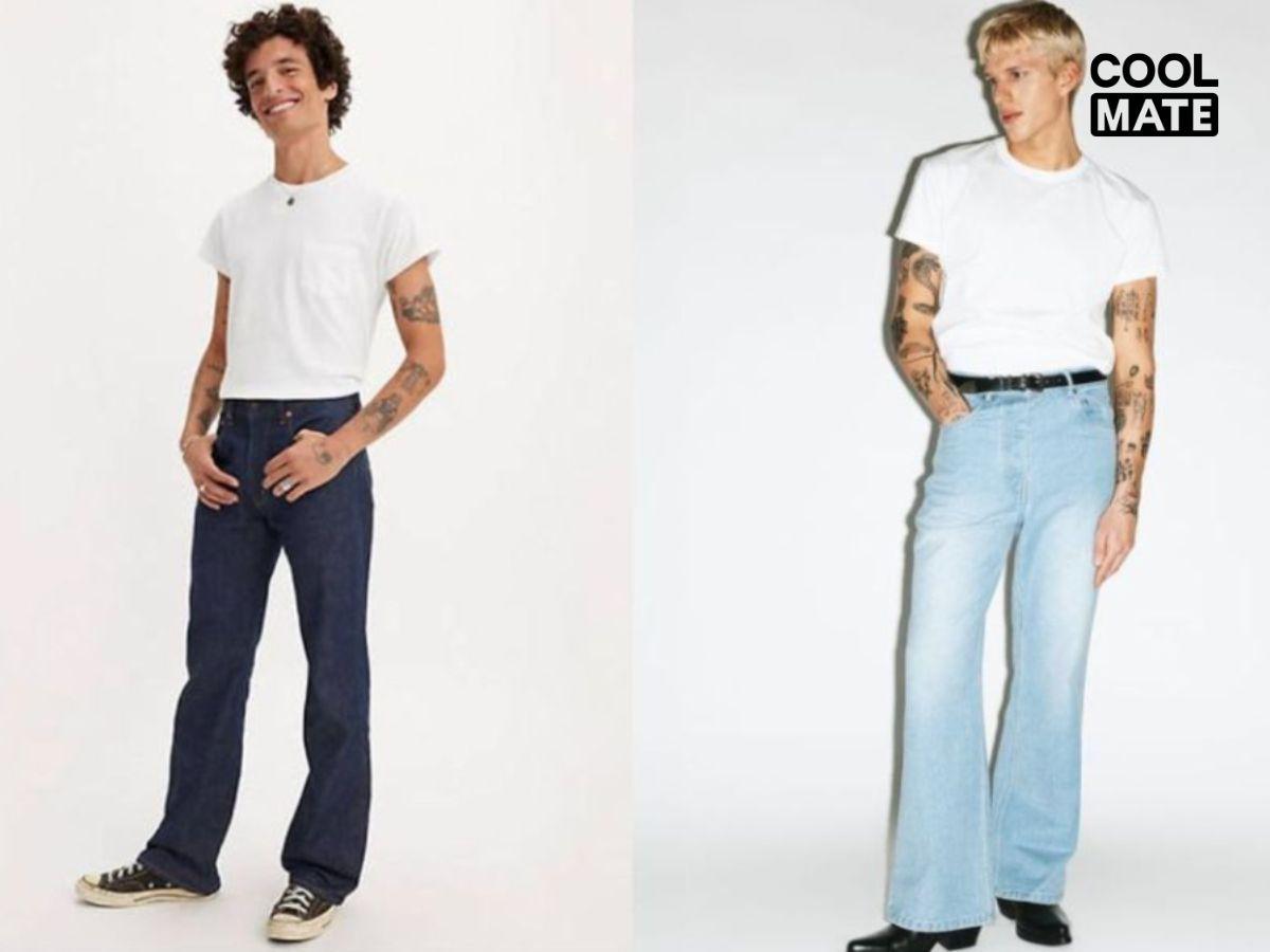 Quần Bootcut Jean nam cổ điển hiện đại 2025 từ Coolmate