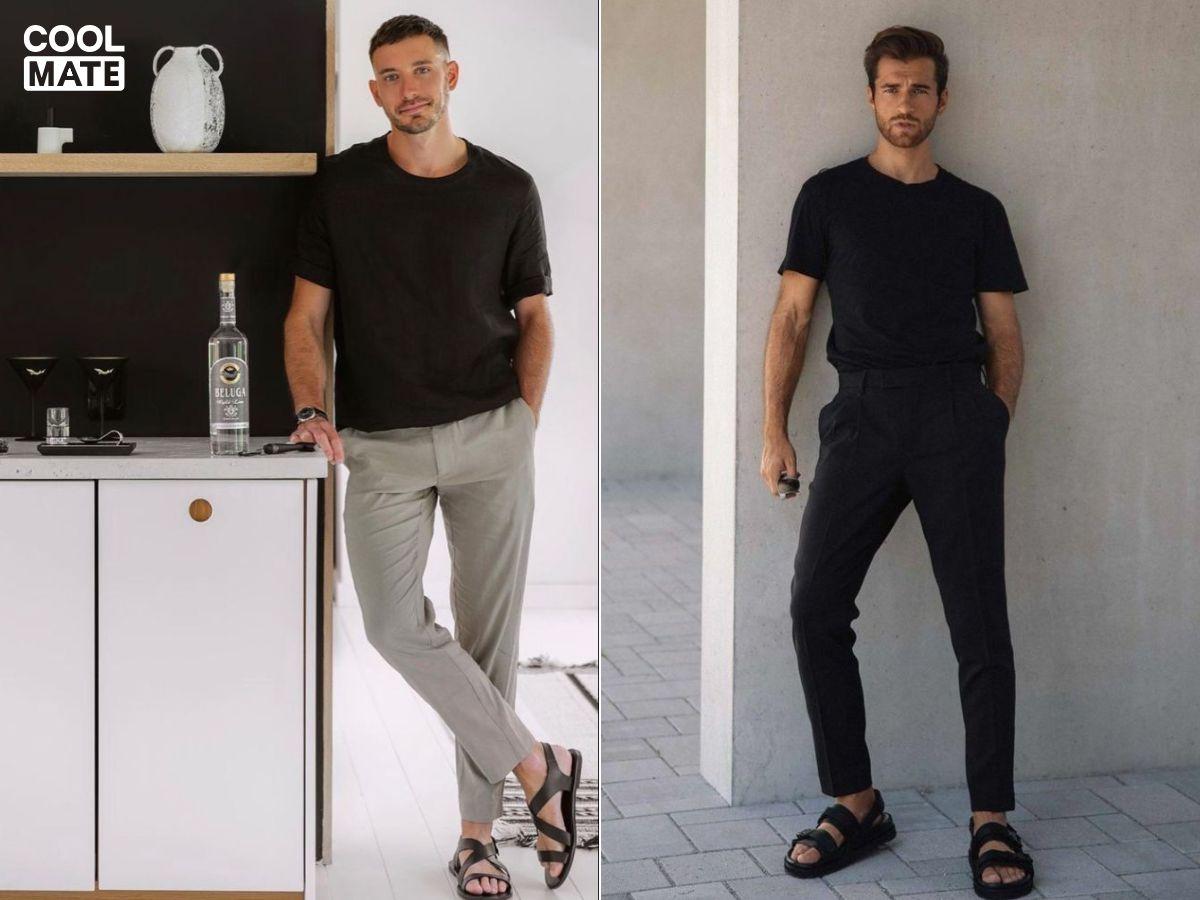 Phối đồ đi cafe cùng giày sandal trẻ trung và cá tính