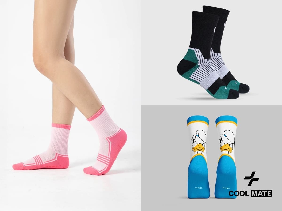 Những đôi tất với màu sắc, họa tiết, kiểu dáng khác nhau, thể hiện sự đa dạng trong phong cách