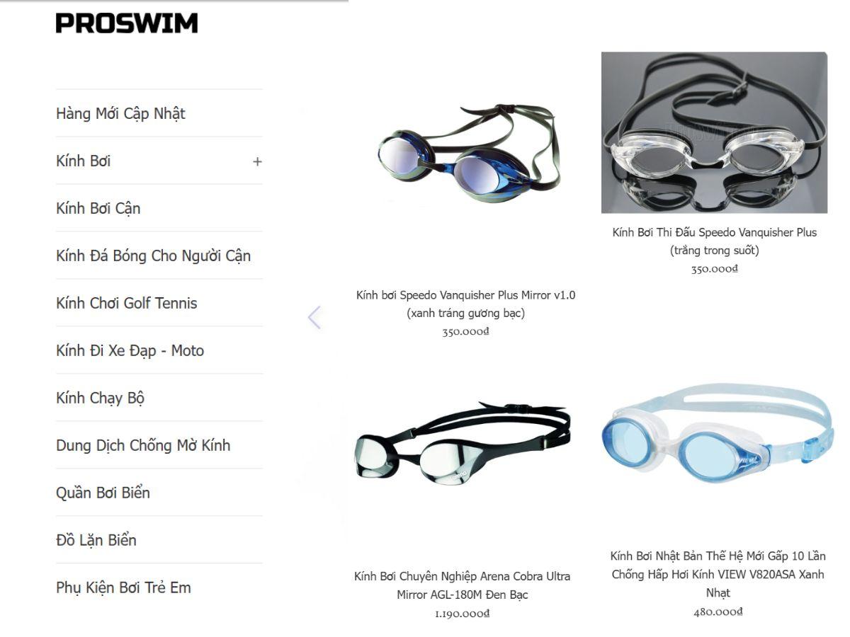 ProSwim là địa chỉ lý tưởng cho những ai đang tìm kiếm kính bơi chất lượng tốt tại Hà Nội