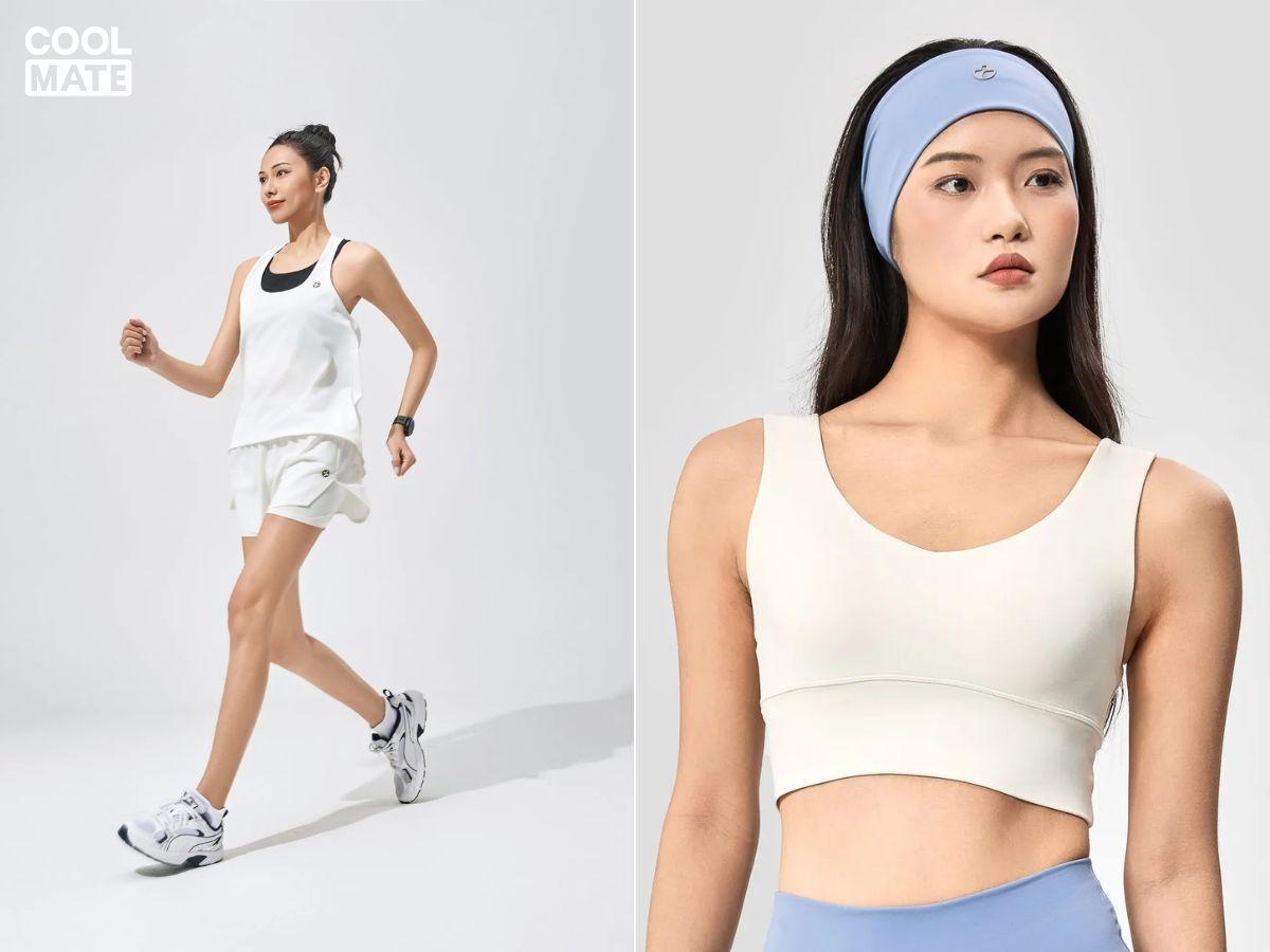 Khi chọn đồ trắng, hãy chú ý đến chất liệu để đảm bảo sự thoải mái và thoáng khí khi tập luyện