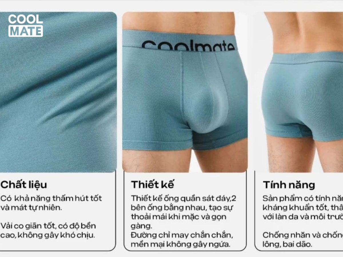 Chất liệu vải cao cấp Modal, Bamboo, Cotton dùng cho quần lót nam Coolmate 