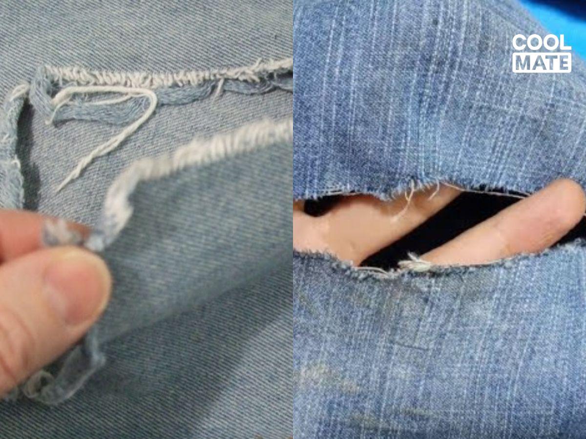 Thử nghiệm nhiều trên quần cũ trước khi thực hành trên quần jean mới