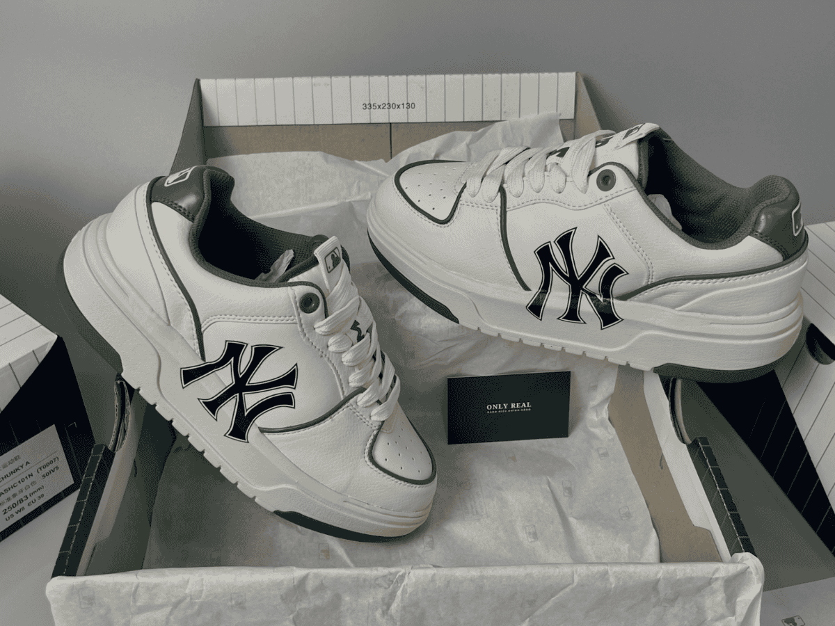 Giày MLB Chunky Liner New York Yankees “White Green” 