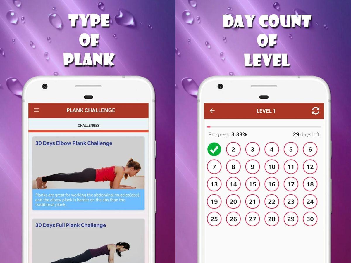 Ứng dụng 30 Days Plank Challenge