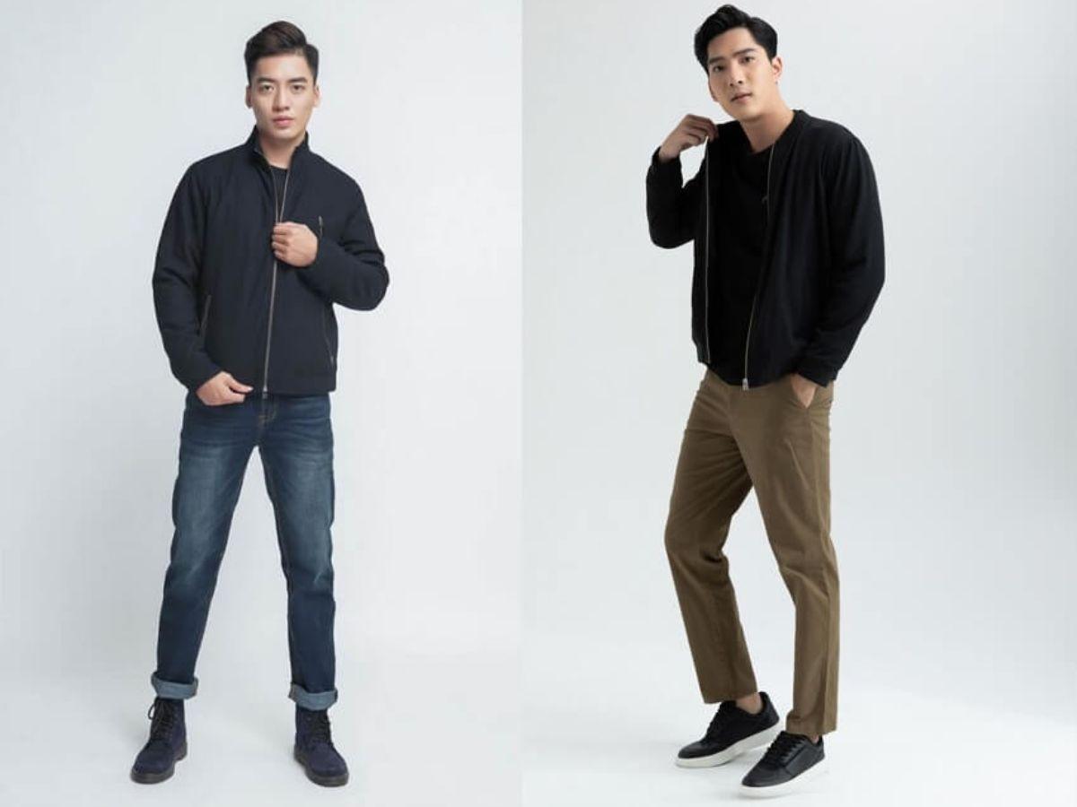 Áo khoác nam phối theo style layer 