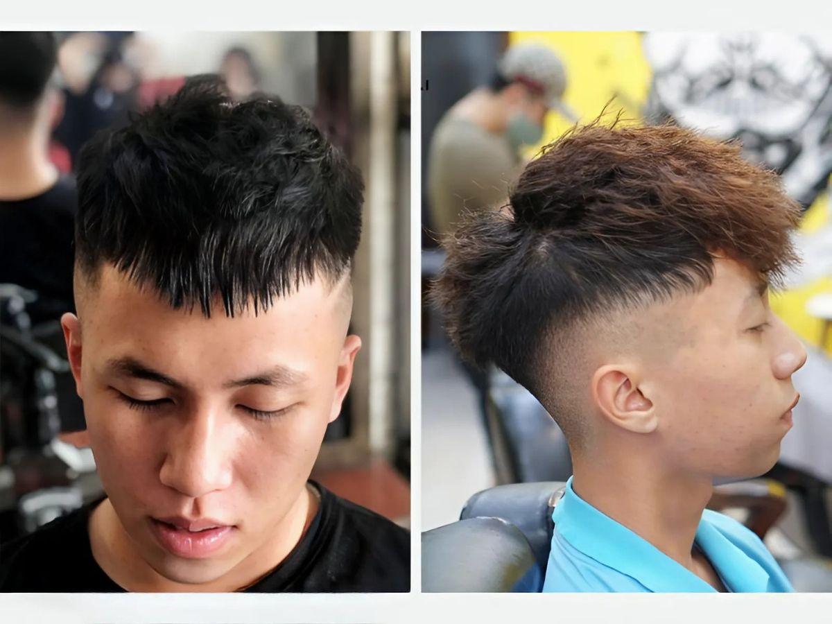 Tóc con sâu nam duỗi tự nhiên