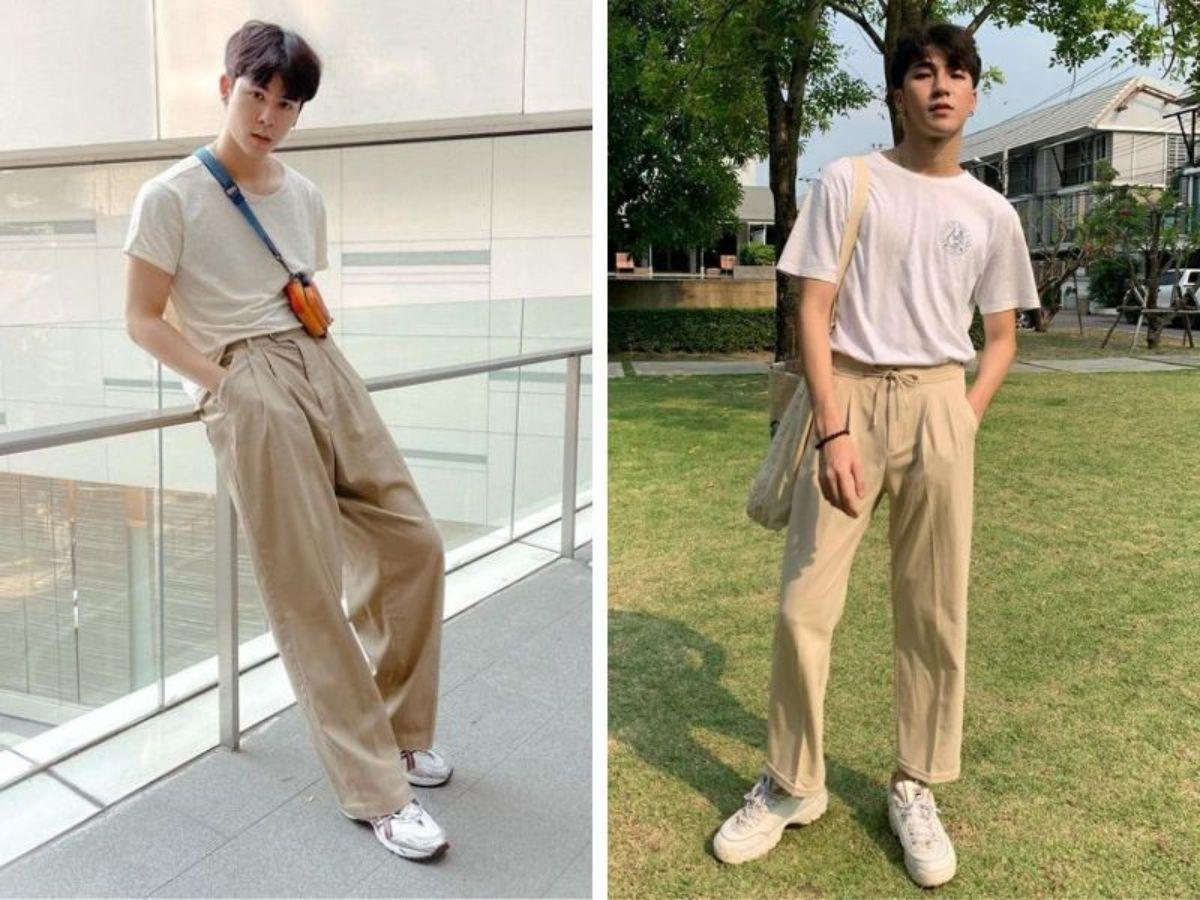 Phối áo pull nam với quần baggy cho phong cách thường ngày