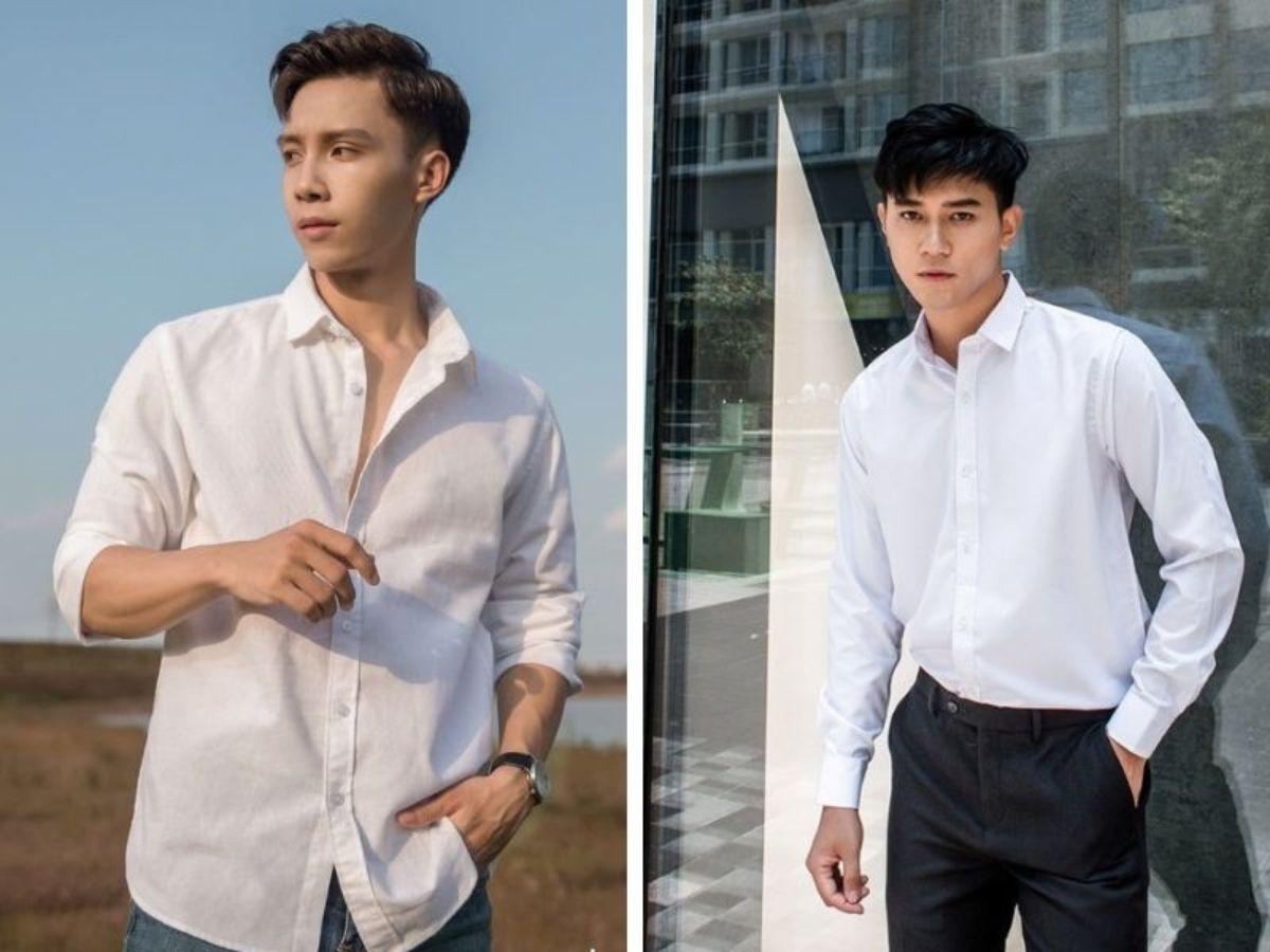 Tùy theo vóc dáng mà các chàng có thể lựa chọn form áo sơ mi trắng phù hợp với bản thân