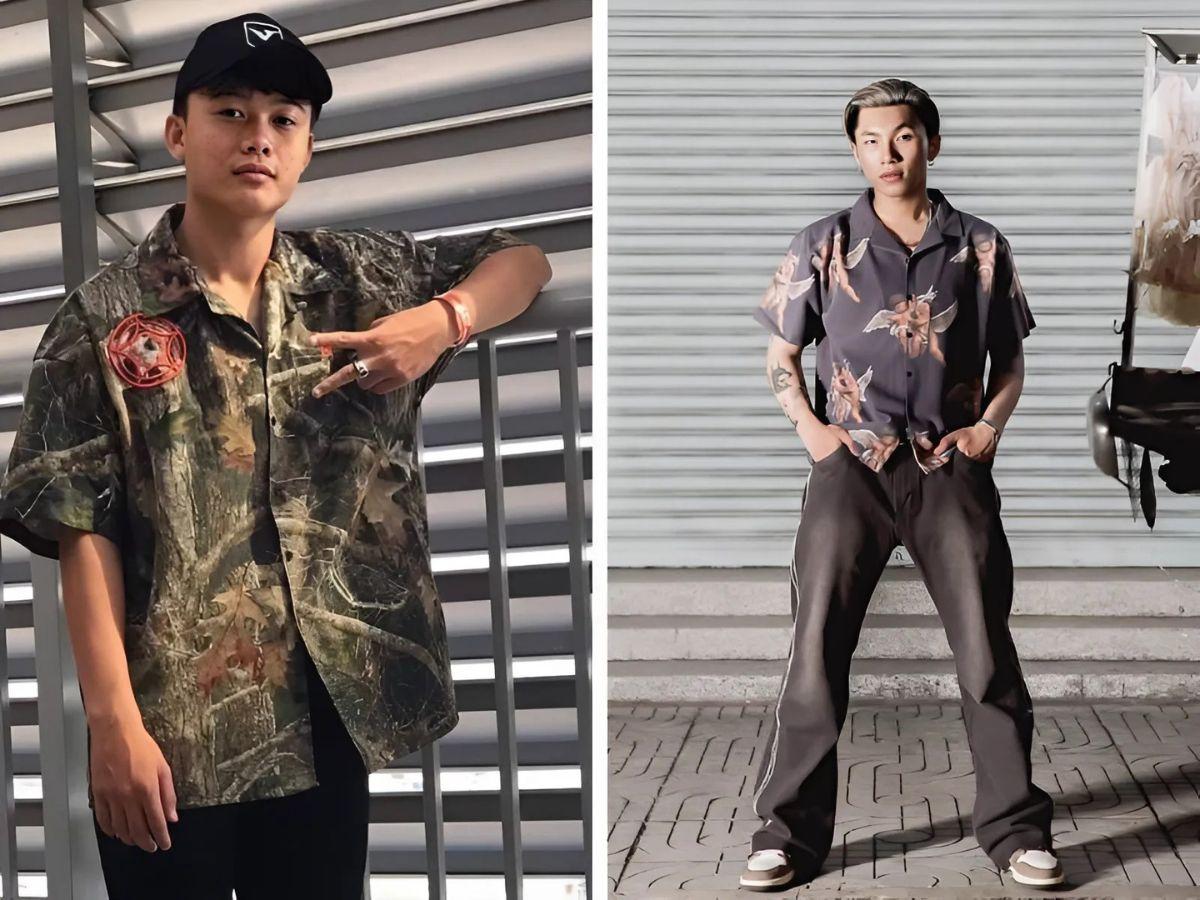 Mũ lưỡi trai local brand + áo sơ mi tay ngắn + quần tây