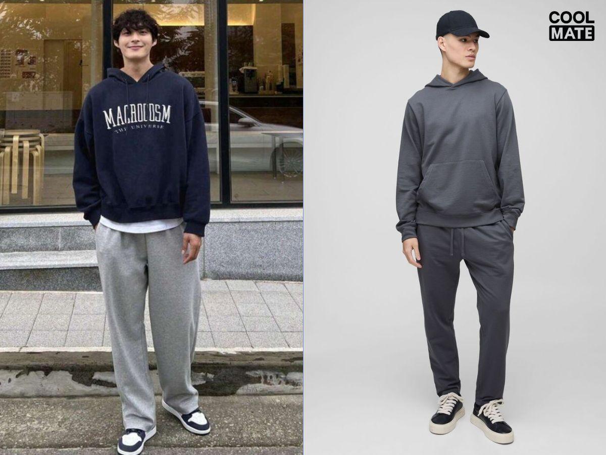 Mix đồ với quần jogger và áo hoodie