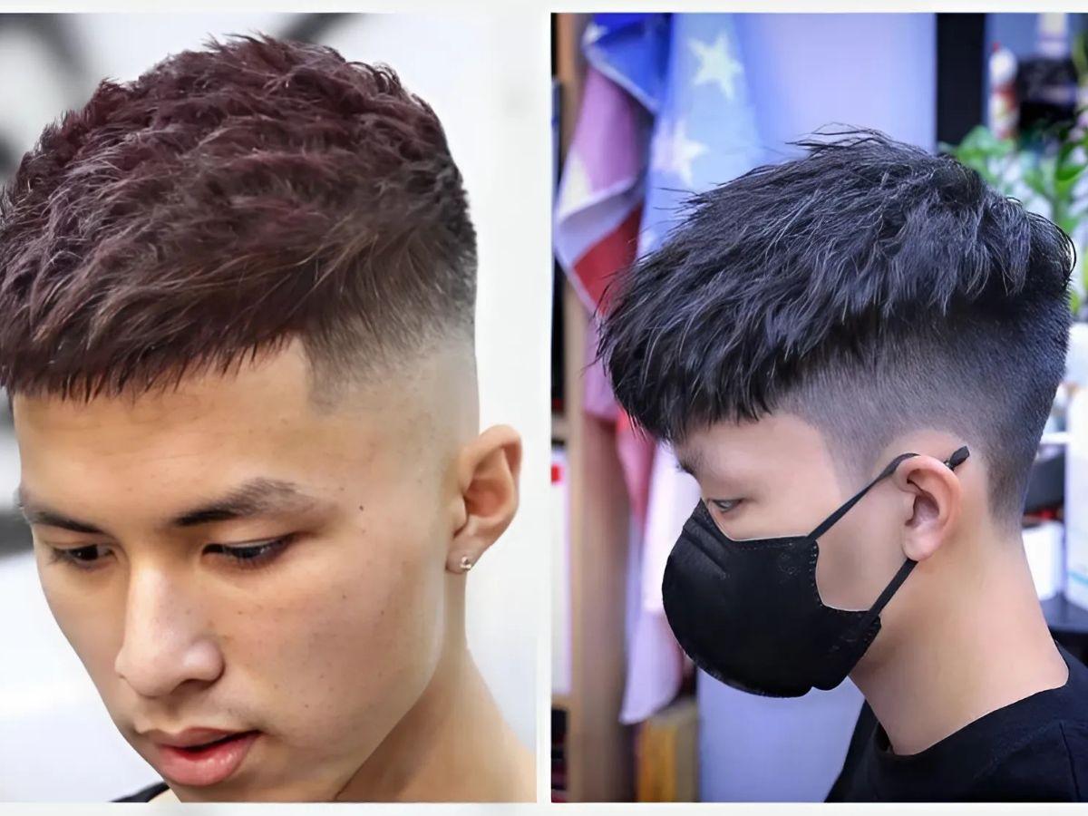 Tóc con sâu nam ngắn 