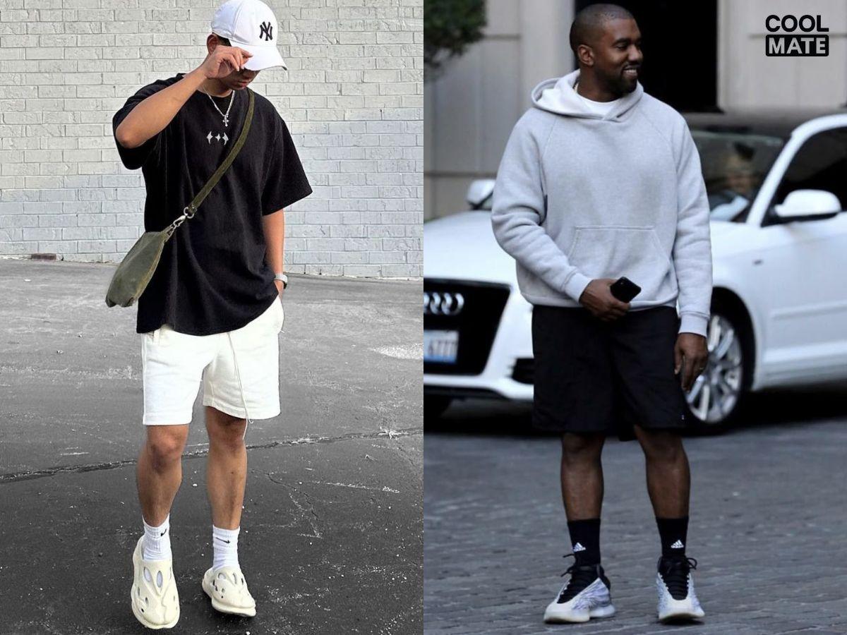 Mix & match quần short với giày Yeezy cực chất