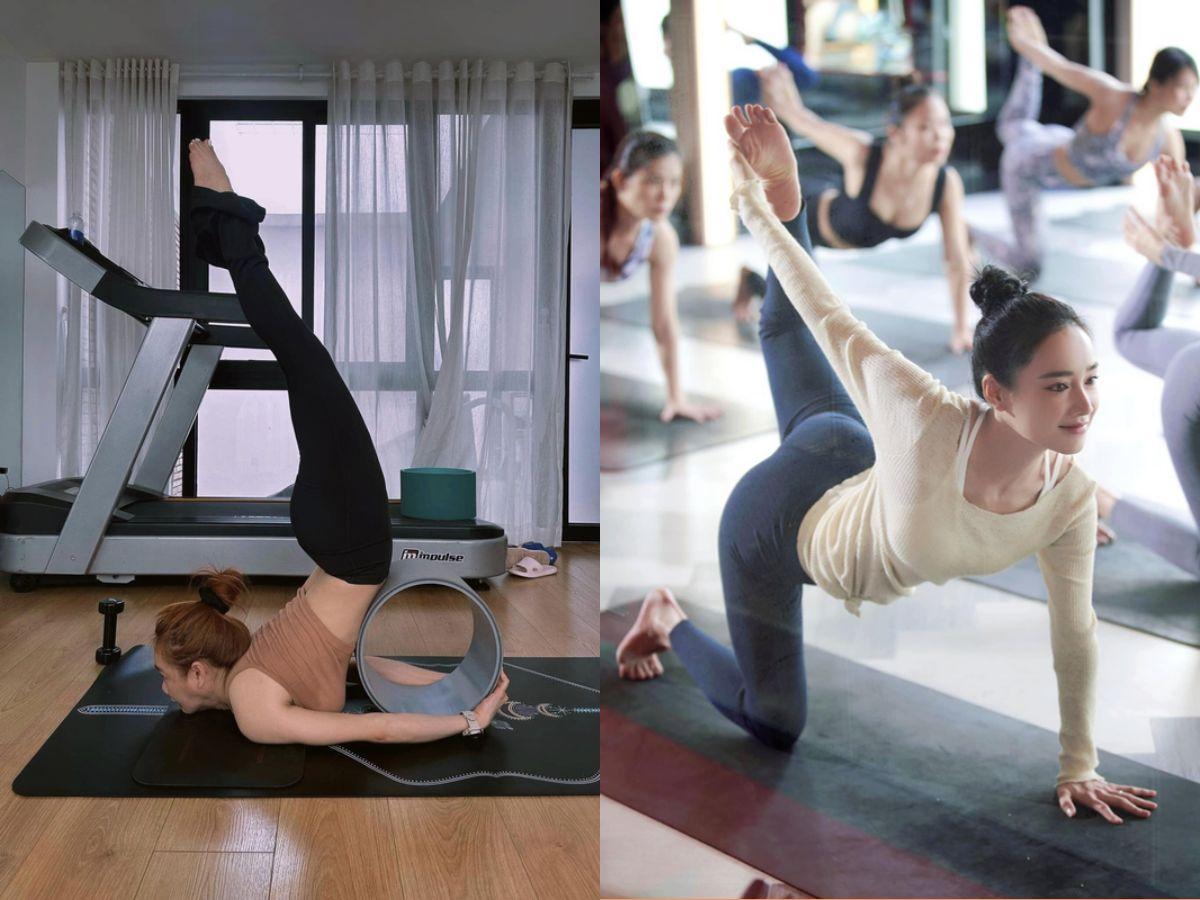 Nhã Phương truyền cảm hứng tập yoga và giảm cân hiệu quả