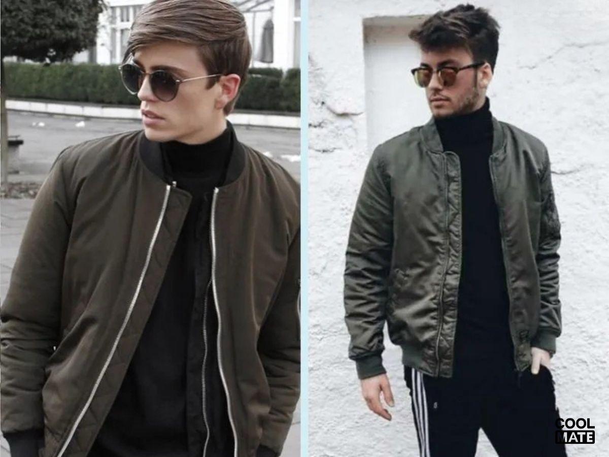 Phối áo khoác thể thao nam với áo len