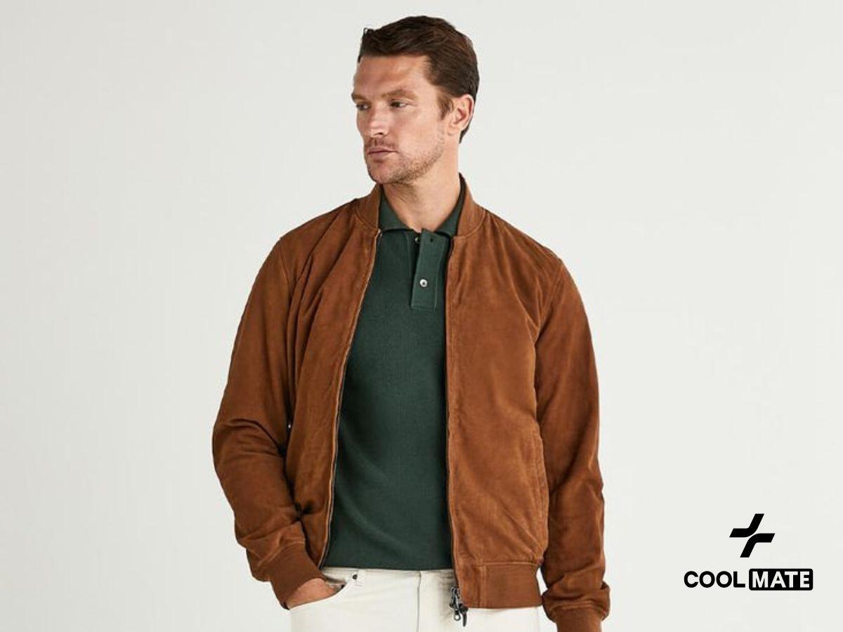 Trở nên lịch lãm khi mix áo khoác bomber với áo polo nam