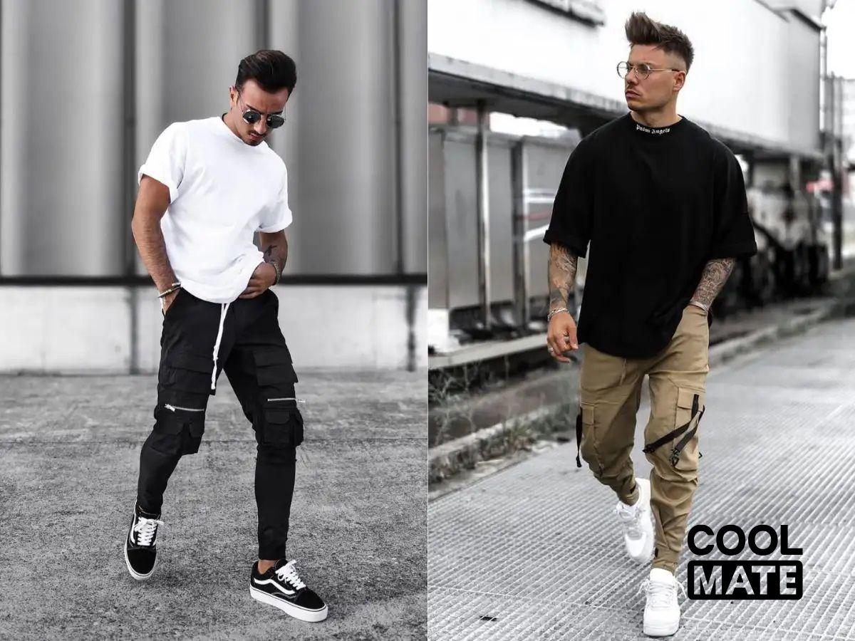 Gợi ý cách phối áo thun với các kiểu cargo pants khác nhau