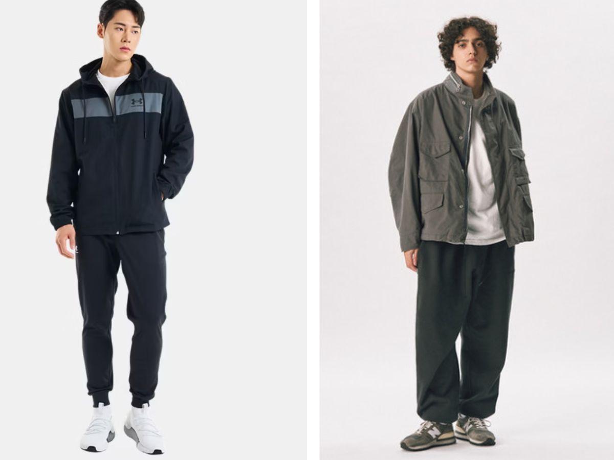 Áo gió nam mix cùng quần jogger