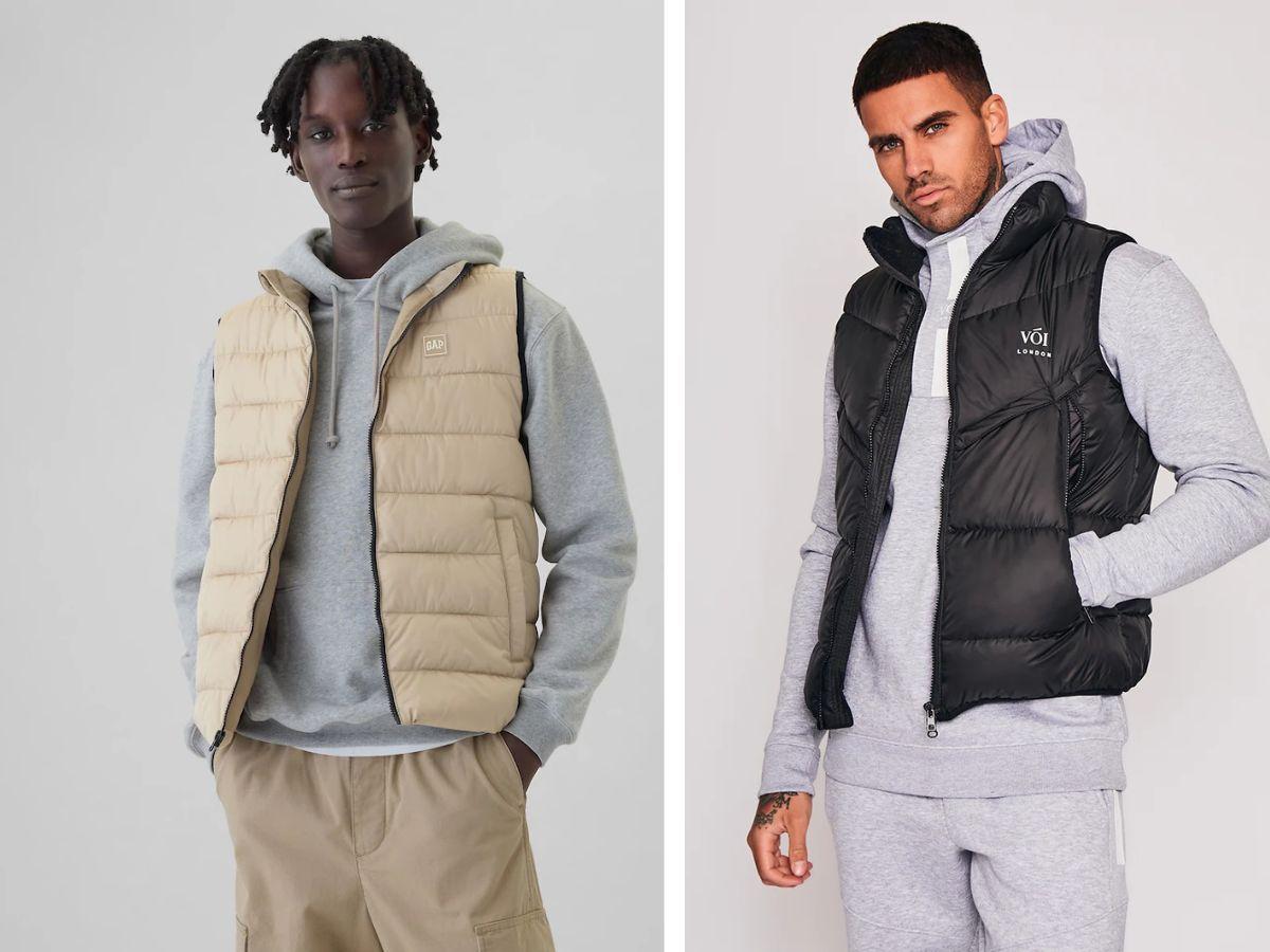 Ấm áp với hoodie và áo gile phao