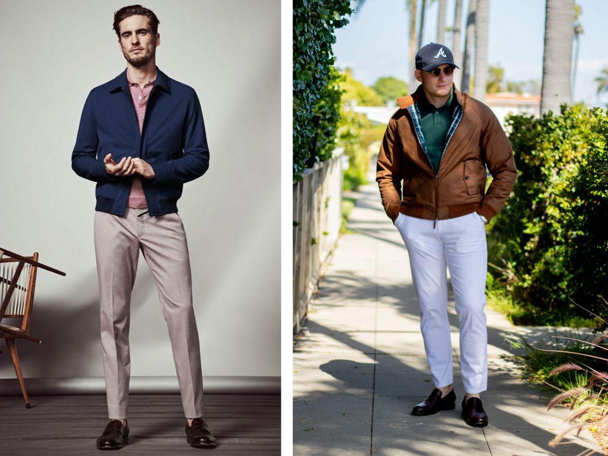 Áo khoác harrington, áo polo và quần chinos cho chàng thanh lịch