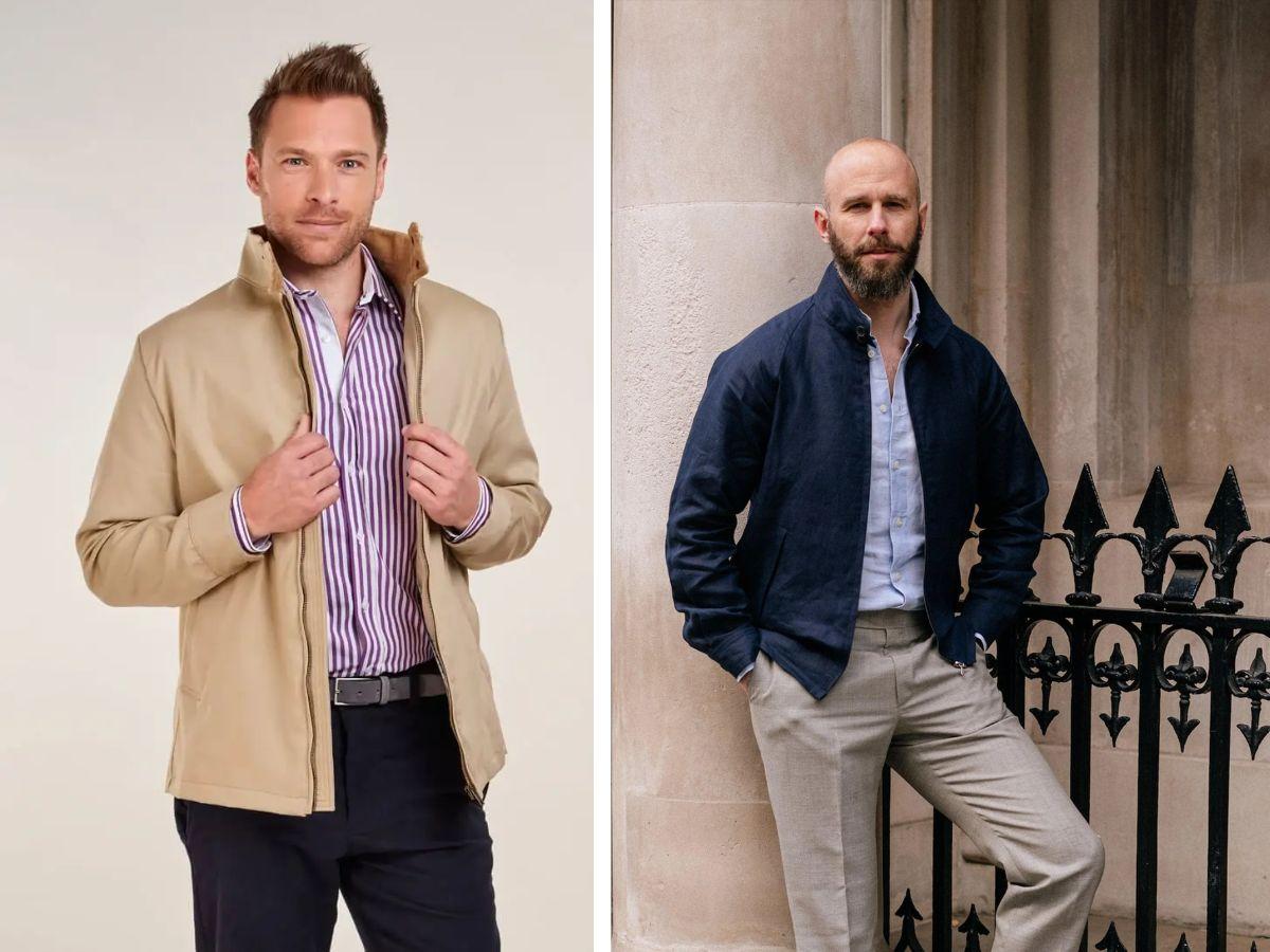 Sơ mi kẻ caro, quần âu mix áo khoác harrington cho chàng lịch lãm