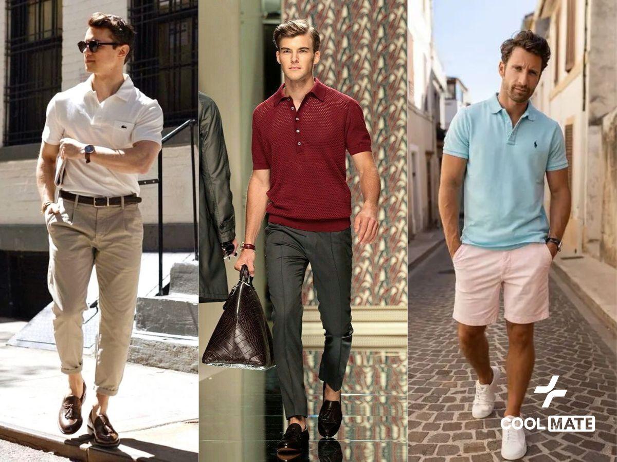 Cách phối đồ với áo polo nam tính và mạnh mẽ