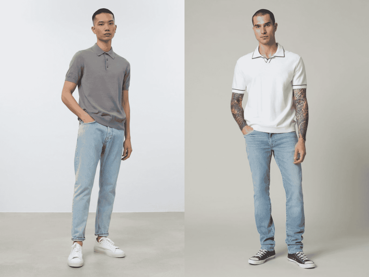 Áo polo mặc kèm jean tạo sự thoải mái, năng động